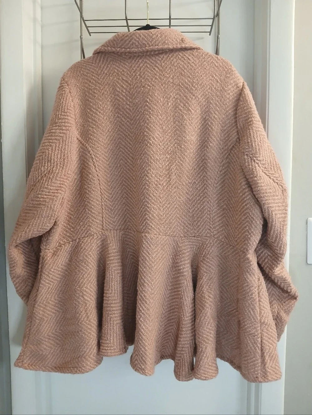 Torrid Blush Double-Breasted Peplum Fit & Flare Pea Coat Torrid Size 4 NWOT